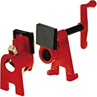 Los mejores  - Bessey Abrazadera de tornillo (ajuste a elección- con base para madera y acero- para tubos de acero DN20-R3-4 pulgadas…